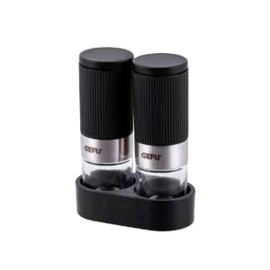 Set 2 cối xay muối tiêu mini GEFU TUSOME 34621 – Ceramic chỉnh độ mịn vô cấp, kèm khay